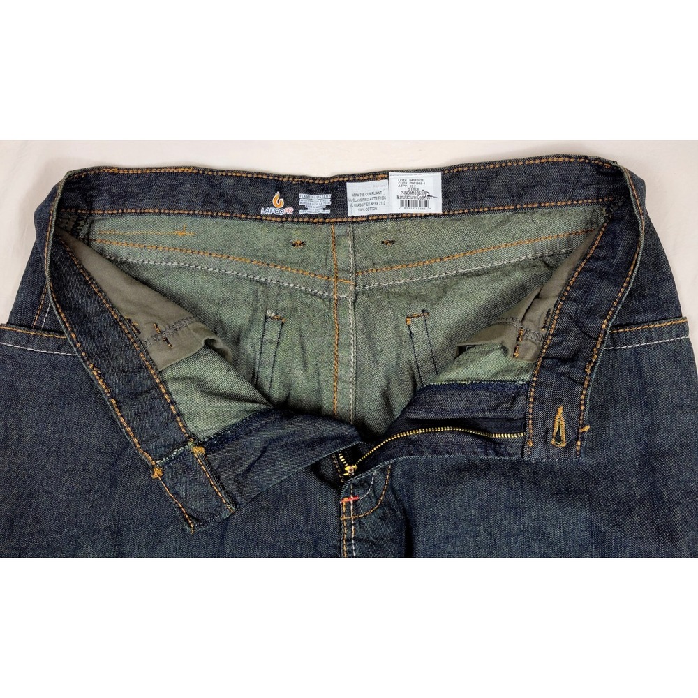 Lapco FR Flame Resistant Work Jeans Mens 36x34 Dark Indigo Denim P-INDM10 CAT2 - Picture 10 of 10